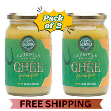 Servio Grass Fed Non-GMO Traditional Ghee Clarified Butter, 10.58 oz Jar 2 Pack picture
