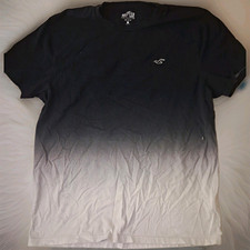 Hollister Must-Have Collection Gradient Black/White Crew Neck Tee Cotton XL picture