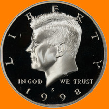 1998 S Kennedy Half Dollar ~ Choice BU Gem DCAM Proof 90% Silver ~ US Coin picture