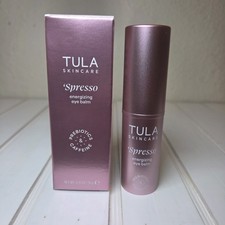New TULA 'Spresso Energizing Eye Balm Pink 0.35oz Caffeine Cooling NIB picture