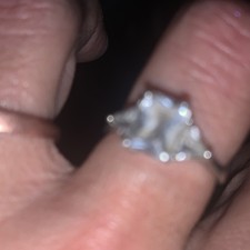 14k White Gold Princess-Cut Diamond Prong Engagement Ring Womens Size 7 2mm picture