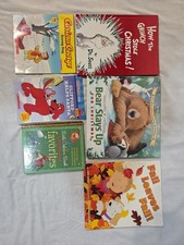 Christmas Winter Children’s Picture Book Lot of 6 Grinch Clifford Bear picture