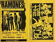 RAMONES MURPHYS LAW + ULTRA RARE VINT 1989 FLYER 6/4/1989 COUNTRY CLUB RESEDA CA picture