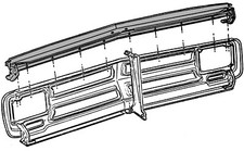 1969 1970 1971 1972 GMC TRUCK TOP GRILL BAR CHROME 1/2 3/4 & 1 TON 69-80000-UGMC picture