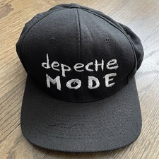 Vintage 90’s Depeche Mode Concert Band Tour Snapback Hat One Size KC Goth Rock picture