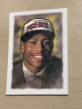 RARE 1996/97 Ultra “Rising Stars” ALLEN IVERSON Rookie RC…..DOUBLE Print ERROR picture