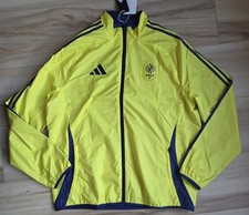 adidas Nashville SC 2025 Anthem Reversible Full-Zip Jacket Gold Blue Mens XL MLS picture