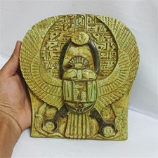 Vintage Egyptian Scarab Carving Ancient Egypt Style, Hieroglyphic Heritage Decor picture