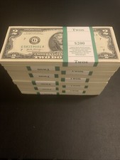 100 ($2) Two Dollar Bills ($2 Bill) - Uncirculated Sequential - Buy More & Save picture