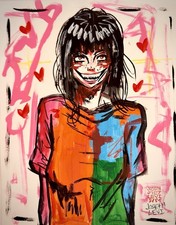 SE Lain: Lain Iwakura - 11x14 Original Art by Joseph Levi w/COA - NOT a Print picture