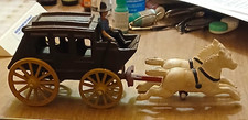 Vintage Cast Iron Horse Drawn Stage Coach Toy.  picture