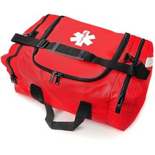 Large ASA TECHMED EMT Trauma Medical Bag, 21x12x9 Inch, Red Nylon clear picture