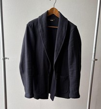 PHIGVEL Black Shawl Collar Jacket Size L Wool Silk Blend picture