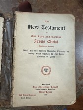 Antique 1900 The New Testament Bible- Rare picture