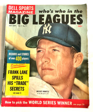 July/Sept 1959 Dell Sports Magazine Mickey Mantle Cover Who’s Who Big Leagues picture