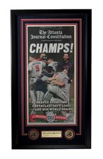 Atlanta Journal-Constitution Newspaper Braves 2021 World Series Framed 165128 picture