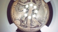 1921 S 50C ngc cleaned Walking half Dollar Fine Detail picture