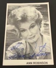 ANN ROBINSON: Hand Signed Celebrity Casting Photo Card 2.5 x 3.5” / KSK picture