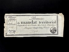 1796 French Republic 25 Francs Mandat Territorial Pick A83b Lafaurie 200 picture