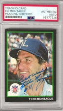 ED MONTAGUE PSA DNA SIGNED 1988 T&M ROOKIE CARD UMPIRE AUTO FUTURE HALL OF FAMER picture