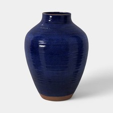 XL Tuscan Ceramic Vase Blue - Threshold picture