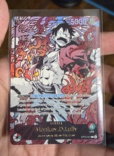 One Piece TCG Monkey D Luffy Promo OP13-001 English 3rd Anniversary Leader NM picture