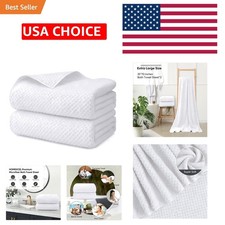 Indulge in Luxury: 2PK Extra Large Microfiber Bath Sheets 35x70 in - Ultra Soft picture