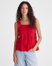 Madewell The Sophie Top In Varsity Red Sz M New picture