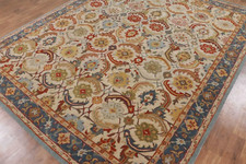 Pottery Barn Eva Beige Wool area rug | Hand made Rug | Designer Rug sale picture