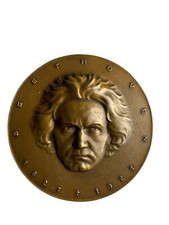 Vtg Ludwig Van Beethoven Death Centennial Commemorative Bronze Medal MUNZE WIEN picture