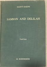 SAINT-SAENS: Samson and Delilah - Vocal Score (Schirmer Hardcover, 1892) picture
