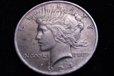 1924 Peace Silver Dollar $1 AU RAW - Original Edge Toning - Problem-Free picture