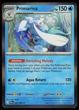 Primarina 020/084 Rare Pitch Black Pokemon Holo Near Mint picture