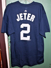 NEW YORK YANKEES SOUVENIR #2 DEREK JETER T SHIRT BRAND NEW BY MAJESTIC size 2XL picture