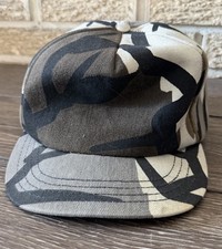 Vintage Camo Hat Cap Snapback USA Made 80s Camouflage Hunting SnapBack picture