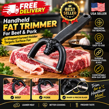 Handheld Fat Trimmer For Beef & Pork,U-Shaped Curved Holder Targets Surface Fat picture