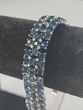 Antique Joseph Mazer Spangles and Invisibly Set Sapphires Bracelet - RARE - WOW picture