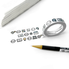 NEW The Coffee Monsterz Co TCMC Nerdy Emoti Heads 10mm Washi Tape, 2025 Q3 Sub picture