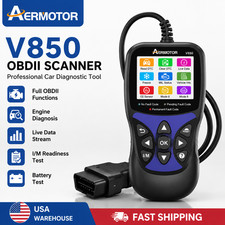 AERMOTOR V850 OBD2 Car Diagnostic Scanner Engine Check Light Live Data US picture