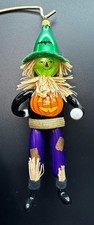 Vintage Christopher Radko 1998 Field Friend Scarecrow Halloween Glass Ornament picture