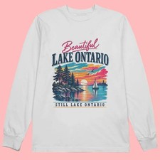 Beautiful Lake Ontario Still Lake Ontario Great Lakes T-shirts picture