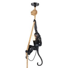 Vintage Monkey Hanging Ceiling Lamp Eco-friendly Resin Pendant Creative Light picture