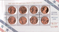 1982-D-P-S all 8 Uncirculated Types include the Copper S Proof in nice display picture