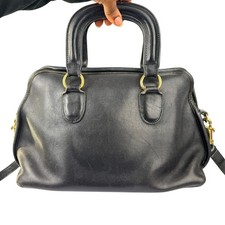 Vintage Coach Black Glove Tanned Leather Binocular Bag 9853 Crossbody Satchel US picture