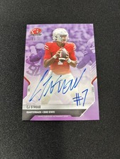 2021 Bowman Next C.J. Stroud #10C Purple On Card Auto #8/25 Ohio State-Texans picture