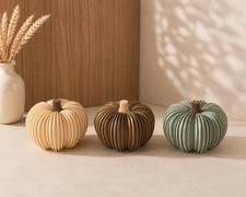 Modern Pumpkin Decor – Ribbed Fall Pumpkin, Autumn Thanksgiving Home Decor picture