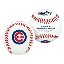 Rawlings MLB Chicago Cubs Team Logo Baseball, White, 1 picture