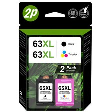 63XL Ink Cartridges for HP 63XL Black OfficeJet 3830 4650 5255 Envy 4520 4512 picture