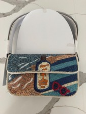 *NWT*Staud Tommy Beaded Shoulder Bag SPF 0 Hand-Beaded LIMITED MSRP$350 picture