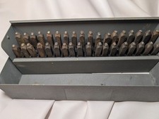 Vintage Mark Rite Letter Stamp Set Steel  3/32